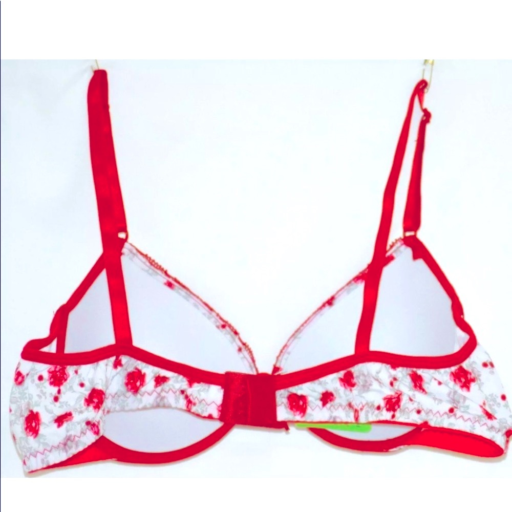NWT Brazilian Style 🔥🔥Sexy Underwired Padded Bra Floral Print Size Medium - Picture 3 of 9